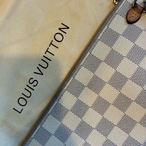 Louis Vuitton White and Gray Damier Azur Shoulder Bag